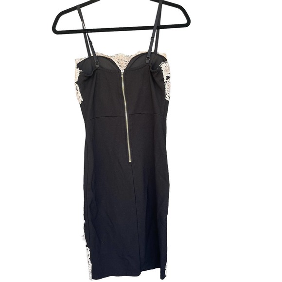 Haute Monde Dress Womens Small Black Dripping Lace Crochet Detail - Picture 2 of 12